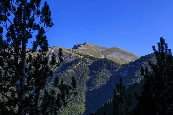Montaña Olymp Seguimiento Las Vistas Camino Las Cumbres Skolio Mitikas — Foto de Stock