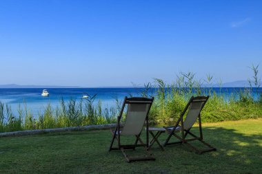 Agora Beach, kasandra, Chalkidiki, Yunanistan