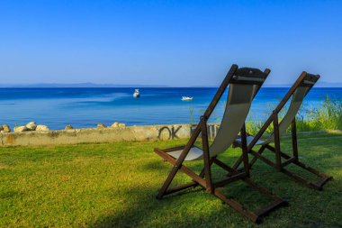 Agora Beach, kasandra, Chalkidiki, Yunanistan