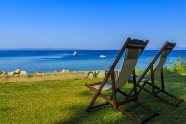 Agora Beach, kasandra, Chalkidiki, Yunanistan