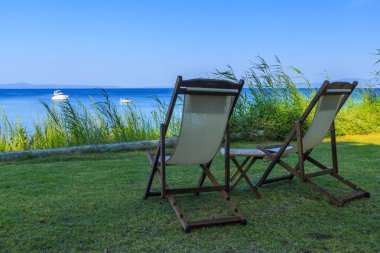 Agora Beach, kasandra, Chalkidiki, Yunanistan