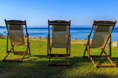 Agora Beach, kasandra, Chalkidiki, Yunanistan