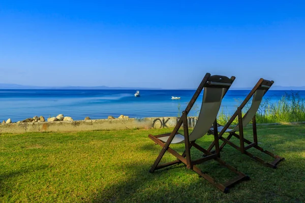 Agora Beach Kasandra Chalkidiki Greece — Stock Photo, Image