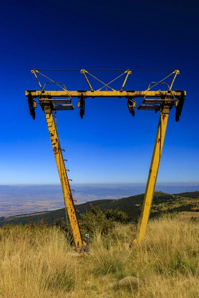 Infrastructures Remontées Mécaniques Abandonnées Montagne Vitosha Bulgarie — Photo
