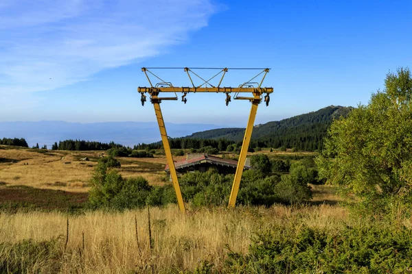 Verlaten Ski Lift Infrastructuur Vitosha Berg Bulgarije — Stockfoto