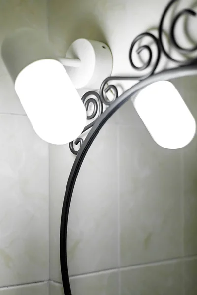 Lamp Its Reflection Mirror — Stock Photo, Image