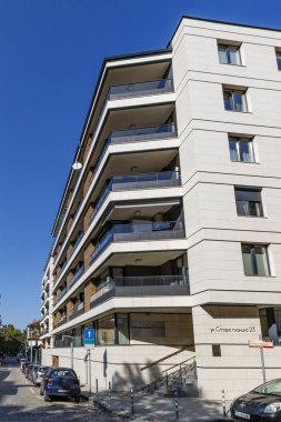 Sofya, Bulgaristan, 210.25.2019: Konut binası