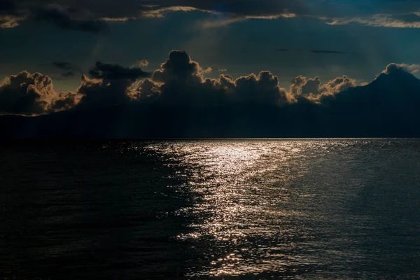 Sunrise Mount Athos Heavy Summer Rain — Stock Photo, Image