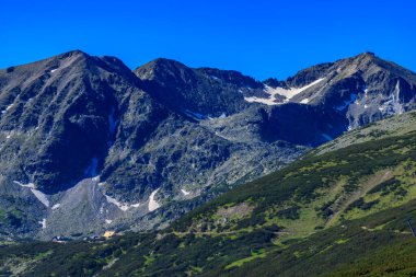 Manzaralar ve manzaralar. Ystrebetz 'den Musala zirvesine kadar takip rotası, Rila Dağı, Bulgaristan