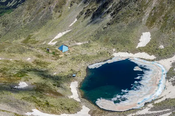 Παγωμένη Λίμνη Μία Από Τις Λίμνες Musala Rila Mountain Βουλγαρία — Φωτογραφία Αρχείου