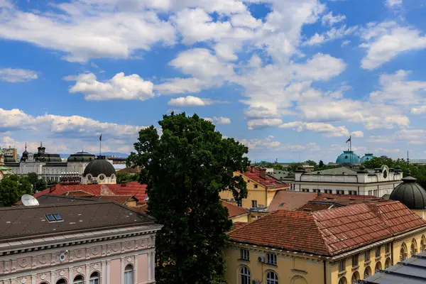 Вид Місто Софія Центрі Міста Даху Болгарія — стокове фото