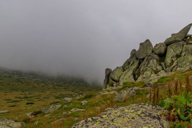 Bulutlu ve dışlanmış hava, Vitosha dağı, Bulgaristan