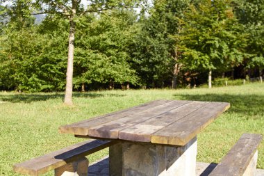 tablo bir kırsal parkta