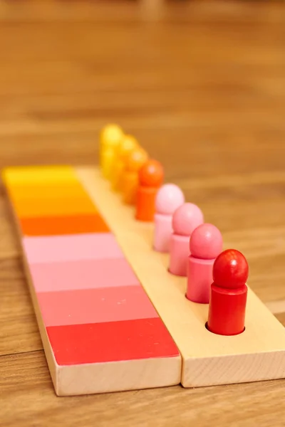 Montessori dřevěný barevný gamut — Stock fotografie