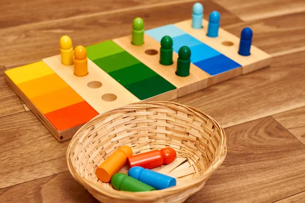 Montessori dřevěný barevný gamut Royalty Free Stock Obrázky