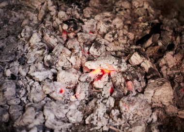 bir barbekü için küçük kamp ateşi