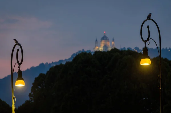 Basílica Turim Superga Crepúsculo — Fotografia de Stock