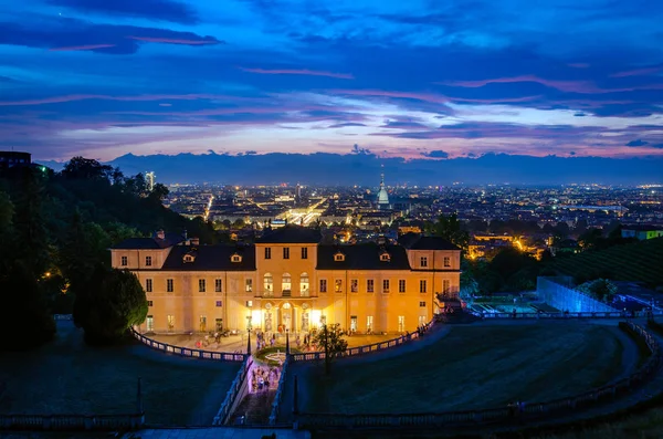 Turínský Panorama Villa Della Regina — Stock fotografie