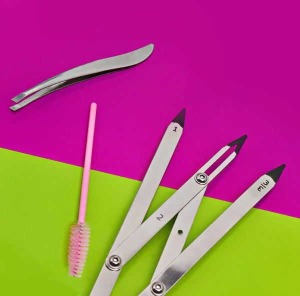 Outils Correction Coloration Des Sourcils Maquillage Permanent — Photo