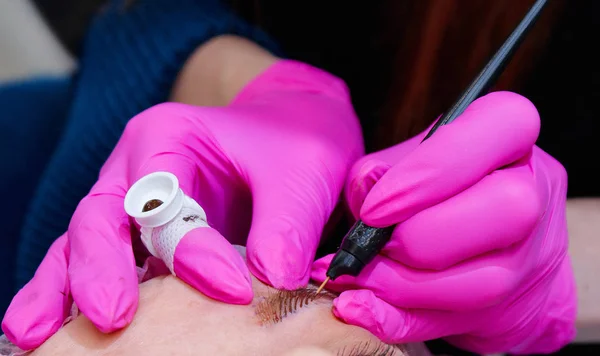 Maquilhagem permanente, ferramenta para microblading — Fotografia de Stock