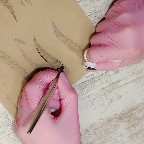 kalıcı makyaj, microblading için aracı