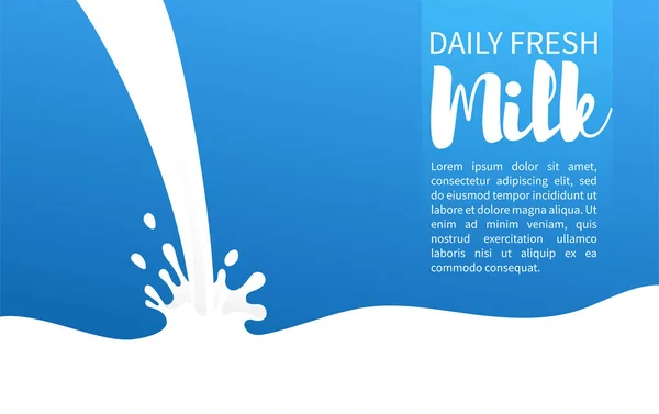 Flat Milk Label Template — Stock Vector