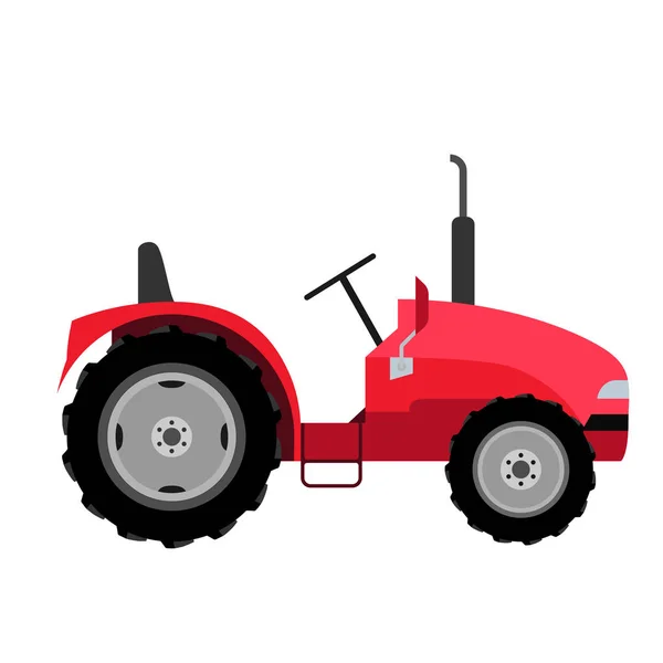 Tractor Pequeño Estilo Plano Ilustración Vectorial Tractor Aislado Maquinaria Agrícola — Archivo Imágenes Vectoriales