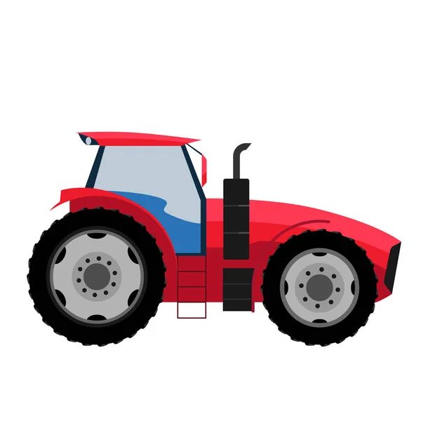 Gros Tracteur Illustration Vectorielle Style Plat Tracteur Isolé Machines Agricoles — Image vectorielle