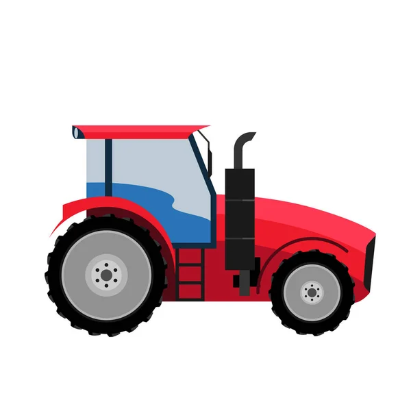 Tracteur Taille Moyenne Illustration Vectorielle Style Plat Tracteur Isolé Machines — Image vectorielle
