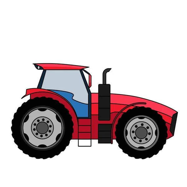 Gros Tracteur Illustration Vectorielle Style Plat Tracteur Isolé Machines Agricoles — Image vectorielle