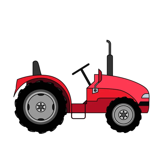 Petit Tracteur Illustration Vectorielle Style Plat Tracteur Isolé Machines Agricoles — Image vectorielle