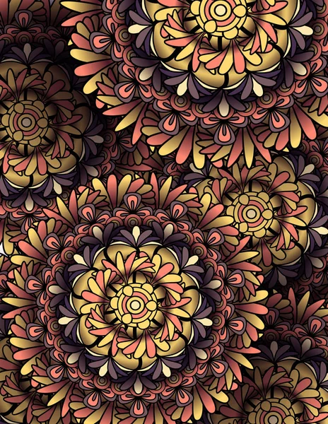 Mandala Fond Ornement Radial — Image vectorielle