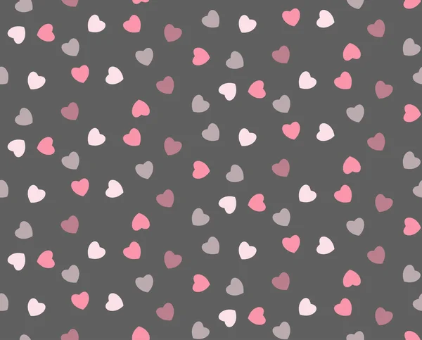 Rosa Herzen nahtlosen mädchenhaften Hintergrund. geeignet für Drucke, Verpackungen und Hintergründe — Stockvektor