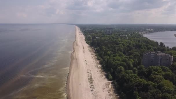 Vista aérea na praia de Jurmalas . — Vídeo de Stock