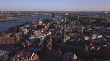 eski riga şehri havadan görünümü