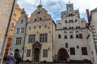 Riga. Üç kardeş binalar eski şehir.
