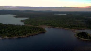 Beyaz denizin Adaları uçak yayılımı. Kuzey manzara.