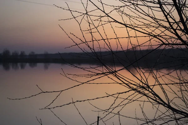 풍경입니다 시간에 연못입니다 — 스톡 사진