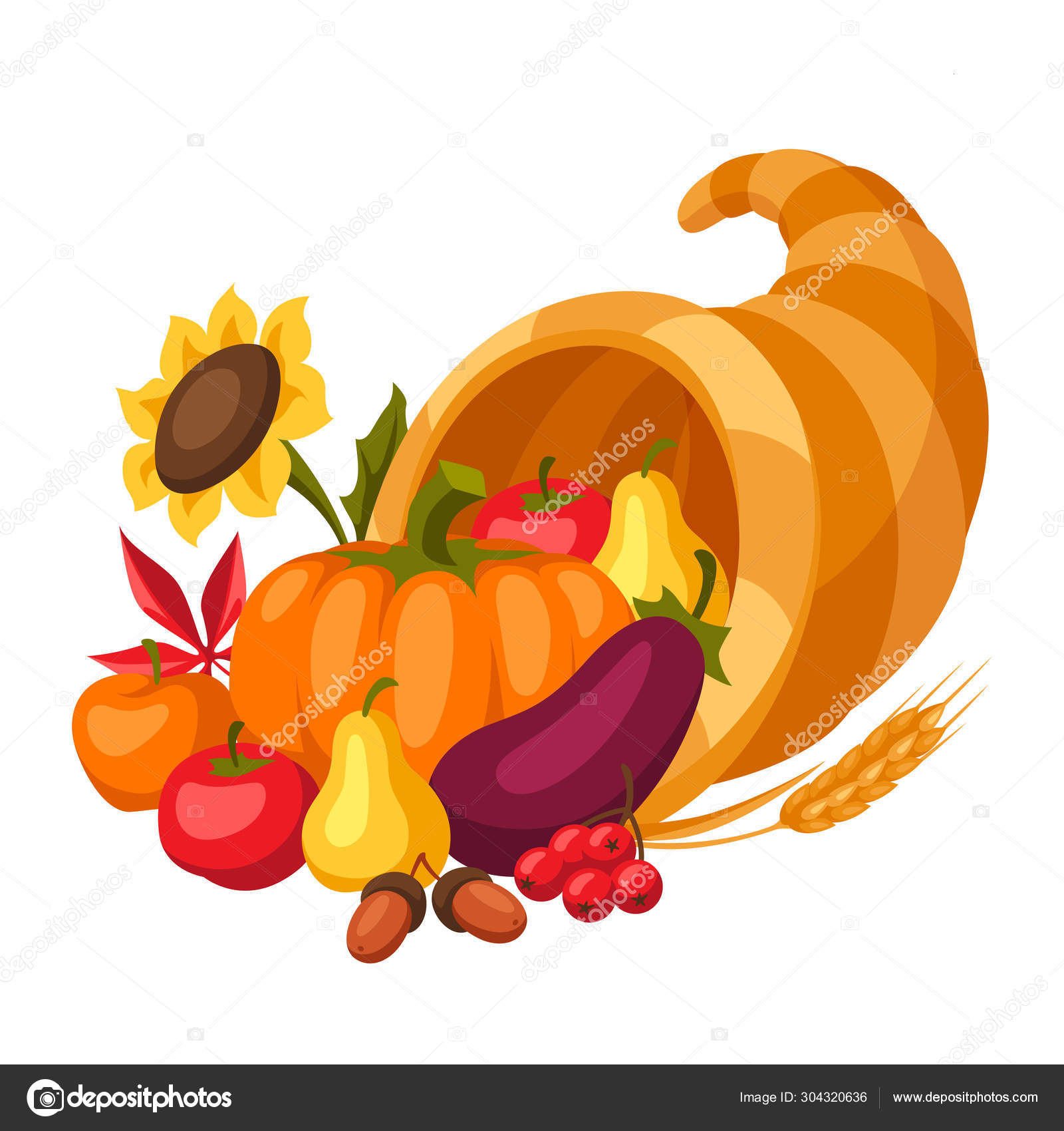 Happy Thanksgiving Day Horn Of Plenty Vector Image By C Incomible Vector Stock Happy Thanksgiving Day Horn Of Plenty Vector Image By C Incomible Vector Stock