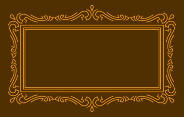 Çizgi kıvrım çerçevesi. Modern dekoratif doğrusal arka plan. Dekorasyon için klasik tasarım.