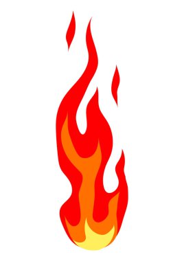 Şekil verilmiş ateş ya da alevin yansıması. Yanan kırmızı ateş ya da şenlik ateşi. Tasarım için dekoratif öge.