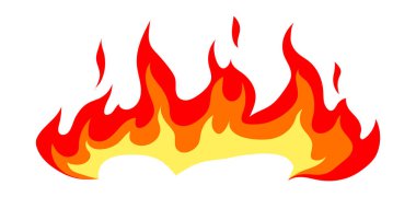 Şekil verilmiş ateş ya da alevin yansıması. Yanan kırmızı ateş ya da şenlik ateşi. Tasarım için dekoratif öge.