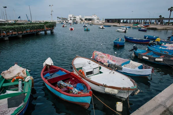 Boats Bari Apulia sea summer Italy — Stock Photo, Image