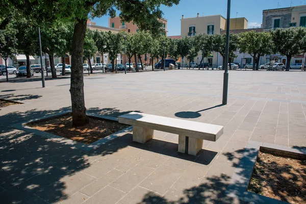 Monopoli apulia vintage City bench Italy — Stock Photo, Image