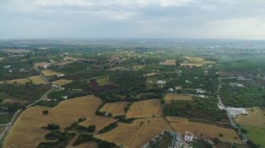 Çiftçi alanlar İtalya Drone uçuş 4k