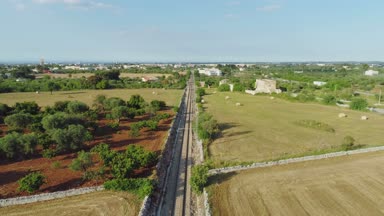 Tren alan dron 4k uçuş