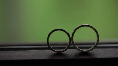 Alyans makro closeup altın elmas mücevher