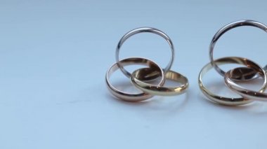 Mücevher weddingrings makro çift sympol mutluluk
