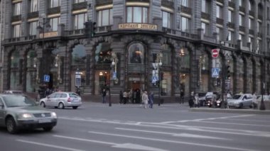 St. Petersburg Rusya, petersburg, şehir, sokak, mimari, Rating st aziz araba otomobiller ile sokak