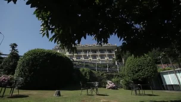 Bellissimi palazzi d'epoca Architettura sul Lago di Como — Video Stock